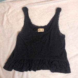Hollister Navy Blue Cropped Top